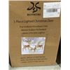 Image 2 : Hoyechi 3-Piece Lighted Christmas Deer Set with 210 LED Lights