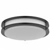 Image 1 : VALU+ 14-in 20 W Black Flush Mount Ceiling Fixture