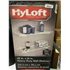 Image 3 : HyLoft 00967 45-Inch by 15-Inch Steel Wall Shelf for Garage Storage, Low-Profile Brackets, Off White