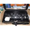 Image 2 : Black Carbon Fiber Finish Watch Winder Display Case With Locking Mechanism Holds 16 Watches