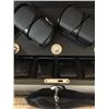 Image 3 : Black Carbon Fiber Finish Watch Winder Display Case With Locking Mechanism Holds 16 Watches