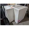 Image 1 : White Corner Cabinet with Hinged Doors – 36x36x30 Inches