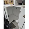 Image 2 : White Corner Cabinet with Hinged Doors – 36x36x30 Inches