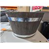 Image 1 : Homebase Fibre Clay Barrel Planter, 20-Inch Tall, Weather Resistant