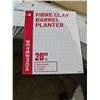 Image 2 : Homebase Fibre Clay Barrel Planter, 20-Inch Tall, Weather Resistant