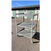 Image 1 : Three-Tier Industrial Metal Rolling Rack With Adjustable Shelves, 42in x 62in x 32in