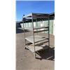 Image 2 : Four-Tier Industrial Metal Rolling Rack With Adjustable Shelves, 45in x 77in x 36in