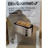 Image 3 : Elite Gourmet 4-Slice Digital Stainless Steel Long Toaster, Model ECT-4400B