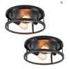 Image 1 : Hengyanlt 2-Pack Black Farmhouse style Light Fixtures