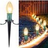 Image 1 : Brightown C9 Pathway String Lights, 25.7 Ft, Green Cord
