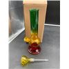 Image 2 : Multicolor Glass Water Pipe with Removable Bowl and Downstem