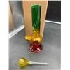 Image 2 : Glass Water Pipe with Multicolor Design and Removable Bowl