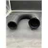 Image 1 : Black Flexible Automotive Hose With Attached Clamps