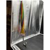 Image 1 : Multicolor Transparent Panel Handheld Umbrella with Hook Handle