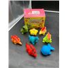 Image 2 : Light Up Baby Bath Toys – 8 Pack of Dinosaur and Animal Shapes