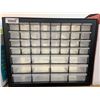 Image 2 : Black Multi-Drawer Plastic Storage Unit with 44 Clear Drawers