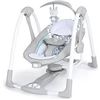 Image 1 : Ingenuity ConvertMe Swing-2-Seat Portable Swing Grey OM-9M