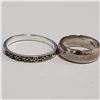 Image 1 : JP105-203 SILVER LOT OF 2 MARCASITE RING