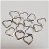 Image 1 : JP105-206 SILVER PACK OF 12 FLOATING HEART