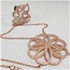 Image 3 : JP105-210 SILVER ROSE GOLD PLATED CZ BRACELET