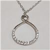Image 1 : JP105-215 SILVER CZ NECKLACE