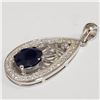Image 3 : JP105-217 SILVER SAPPHIRE CZ PENDANT
