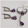 Image 1 : JP105-233 SILVER AMETHYST CZ SET