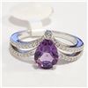 Image 2 : JP105-233 SILVER AMETHYST CZ SET