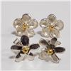 Image 1 : JP105-234 SILVER LOT OF 2 EARRINGS