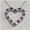 Image 1 : JP105-247 SILVER AMETHYST TOPAZ NECKLACE