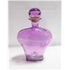 Image 1 : VIOLET GLASS BOTTLE/LID 15 INCH