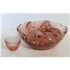 Image 1 : 13 PIECES PINK PUNCH BOWL & CUPS - ESTATE