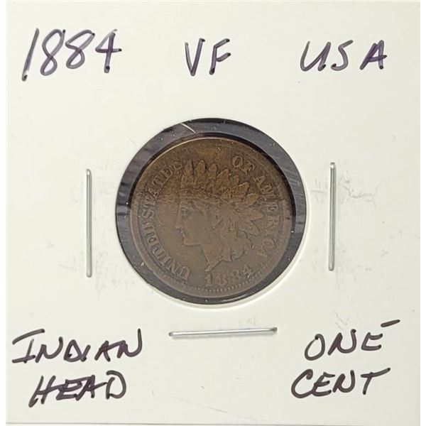 11)  USA 1884 INDIAN HEAD PENNY.