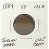 Image 1 : 11)  USA 1884 INDIAN HEAD PENNY.