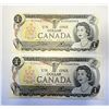 Image 1 : 5)  LOT OF 2 CANADIAN $1.00 UNCIRCULATED