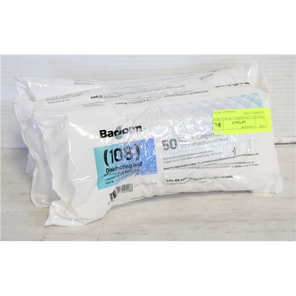 3 PACKS ( 150 WIPES ) OF BACOBAN DISINFECTING