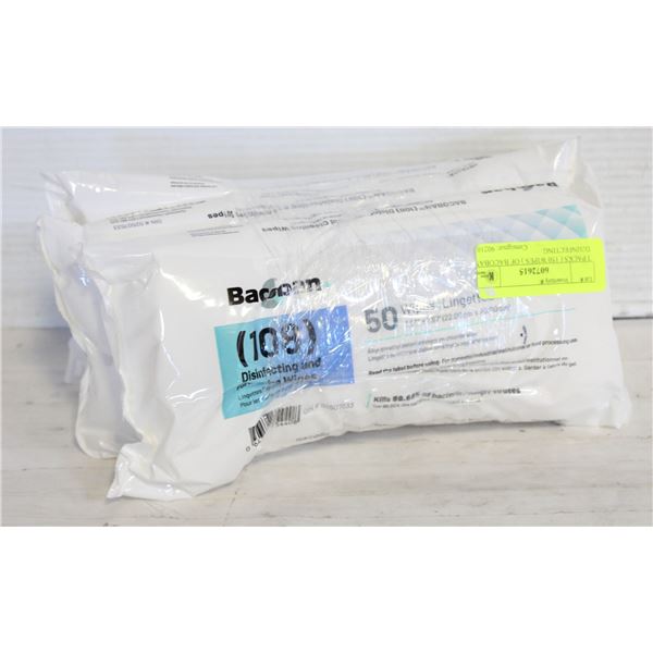 3 PACKS ( 150 WIPES ) OF BACOBAN DISINFECTING