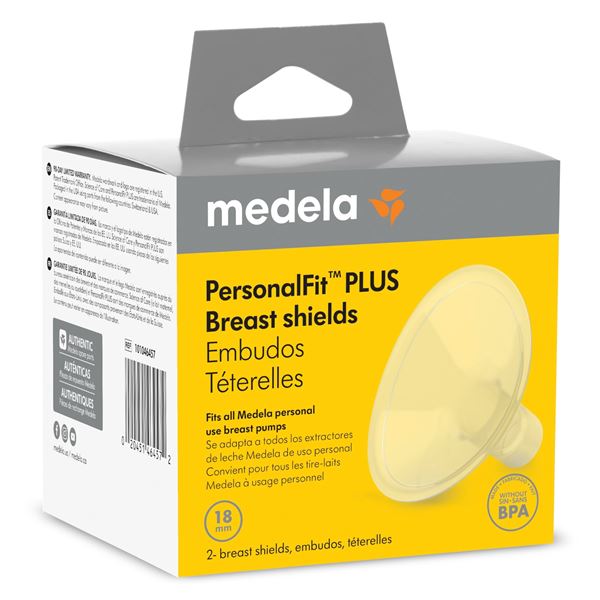 NEW 2 BREAST SHIELDS MEDELA PLUS
