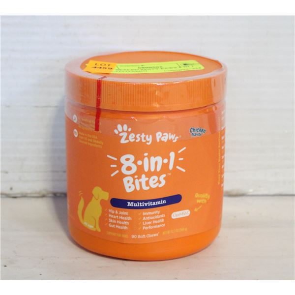 NEW SEALED ZESTY PAWS 8 IN 1 MULTIVITAMIN