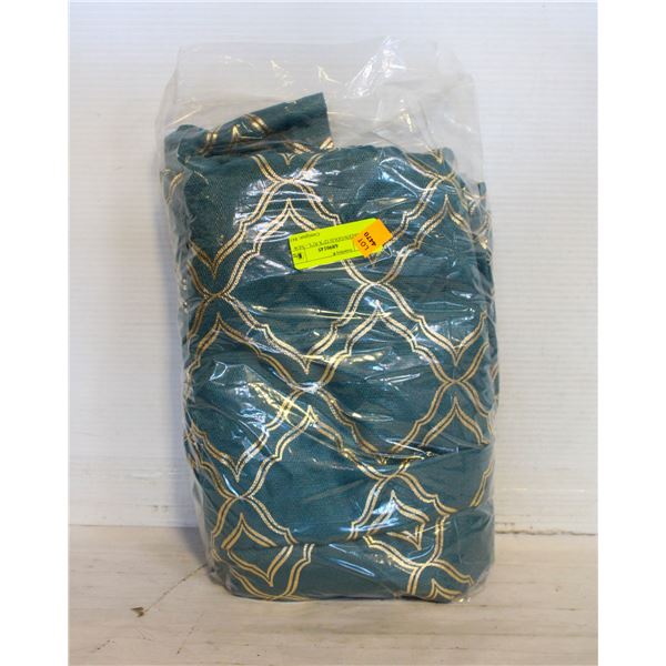 2 - GREEN/GOLD 52"X 92"L - NEW