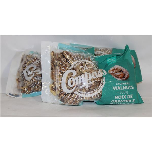 3 CALIFORNIA WALNUT PACKS 300 GRAM BAGS BB 6/24