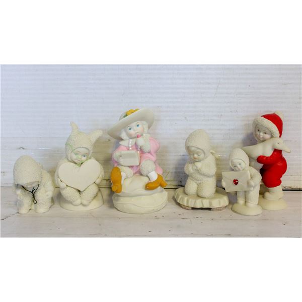 6 COLLECTABLE SNOW BABIES