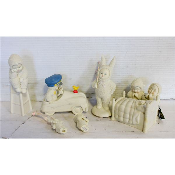 6 COLLECTABLE SNOW BABIES