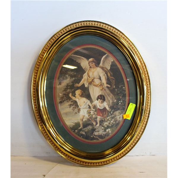 VINTAGE GARDIAN ANGEL 23"X19"