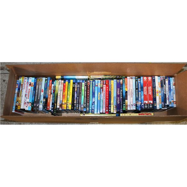 BOX OF 67 DVD'S & BLU-RAY MOVIES