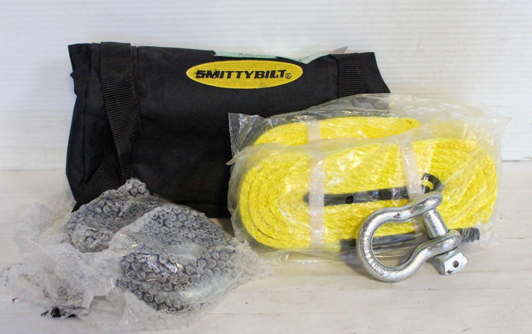 SMITTYBILT TOOLBAG WITH WINCH CABLES AND SNAPBOX