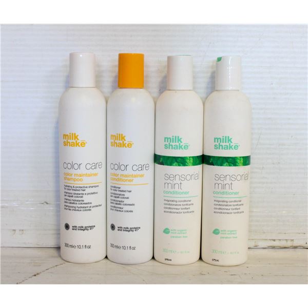 4 BOTTLES MILKSHAKE SHAMPOO AND CONDITIONER