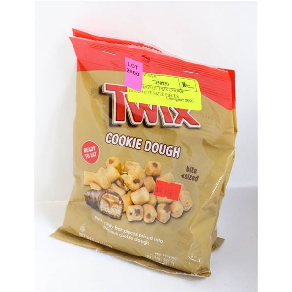 2 NEW BAGS OF TWIX COOKIE DOUGH BITE SIZED PIECES