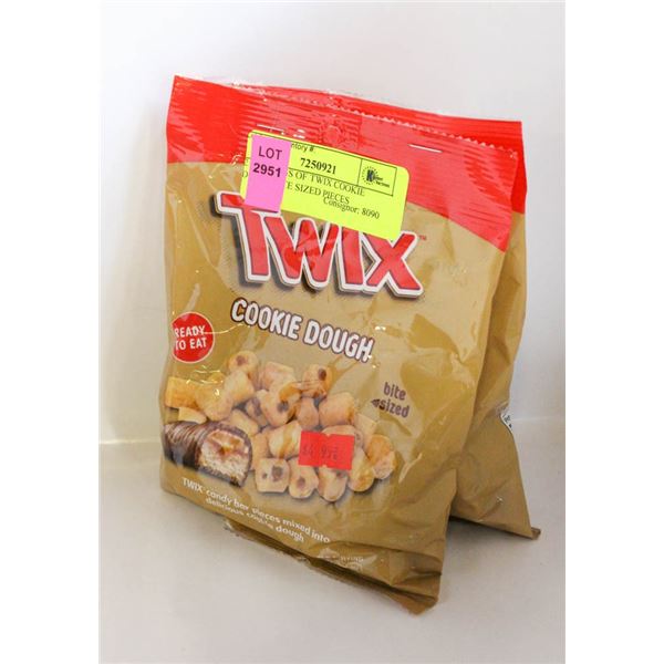 2 NEW BAGS OF TWIX COOKIE DOUGH BITE SIZED PIECES