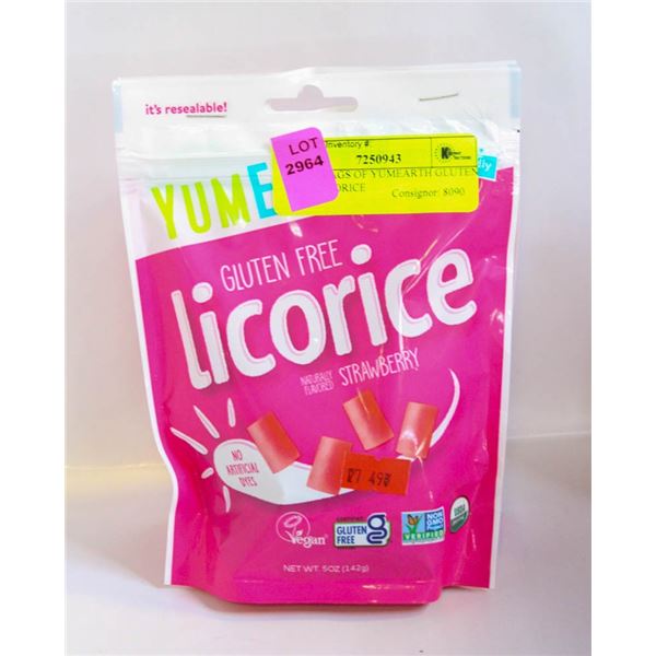 2 NEW BAGS OF YUMEARTH GLUTEN FREE LICORICE